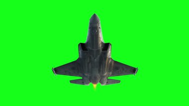 Askeri savaş uçağı F-35. yeşil ekran izole et