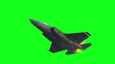 Askeri savaş uçağı F-35. yeşil ekran izole et