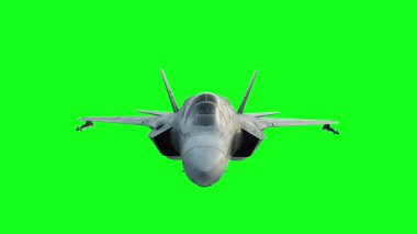 Askeri savaş uçağı F-35. yeşil ekran izole et