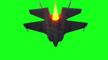 Askeri savaş uçağı F-35. yeşil ekran izole et