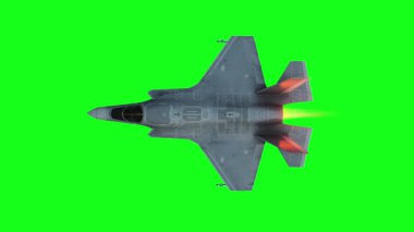 Askeri savaş uçağı F-35. yeşil ekran izole et
