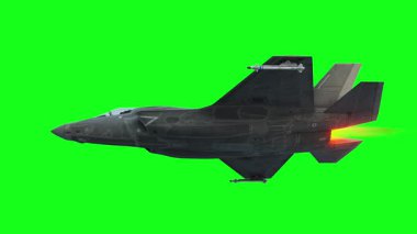 Askeri savaş uçağı F-35. yeşil ekran izole et