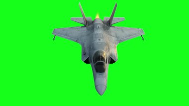 Askeri savaş uçağı F-35. yeşil ekran izole et