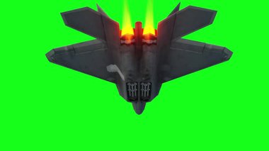 Askeri savaş uçağı F-22. yeşil ekran izole et