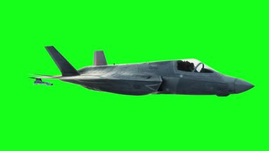 Askeri savaş uçağı F-35. yeşil ekran izole et