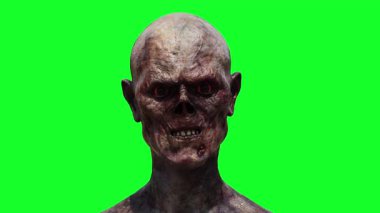 Zombi yeşil ekran gerçekçi 4k animasyon