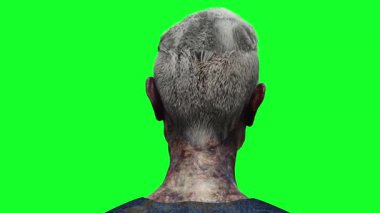 Zombi yeşil ekran gerçekçi 4k animasyon