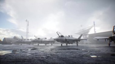 Askeri Amerikan üssü. Amerikan savaş uçağı