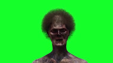 Zombi yeşil ekran gerçekçi 4k animasyon