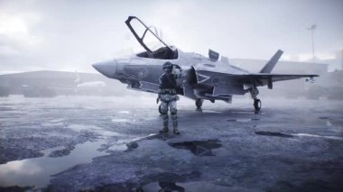 Amerikan askeri pilotu. Amerikan savaş uçağı