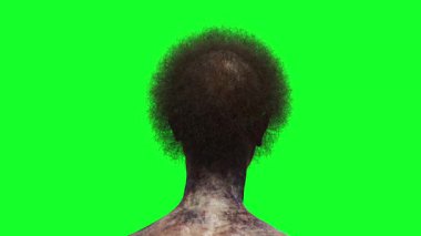 Zombi yeşil ekran gerçekçi 4k animasyon