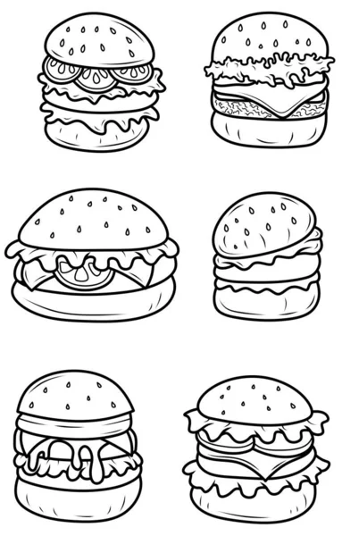 Burger Mit Verschiedenen Zutaten Fast Food Veggie Hamburger Mit Soja — Stockfoto