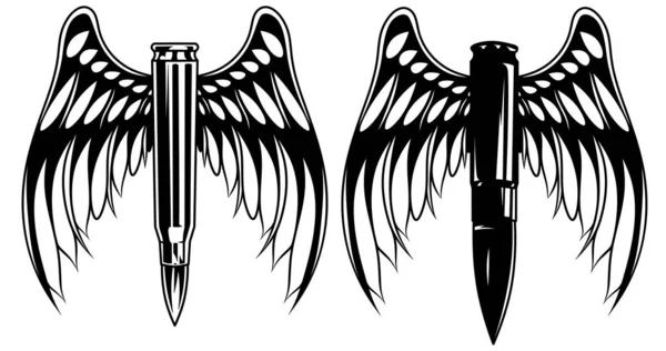 Bullet Wings Military Logo Air Military Defense — Stock Photo, Image