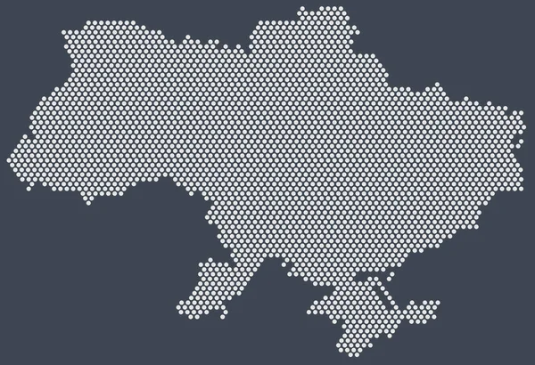 Mapa Niezależnej Ukrainy Kropek Ciemnym Tle Terytorium Ukrainy Geograficzna Abstrakcyjna — Zdjęcie stockowe