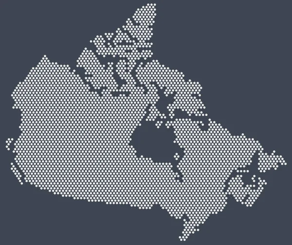 Carte Canada Partir Points Sur Fond Sombre Territoire Canada Carte — Photo