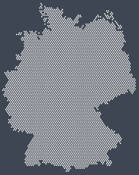 Németország Elszigetelt Térképe Pontokkal Létrehozva Modern Németország Államhatárai Egy Fejlett — Stock Fotó
