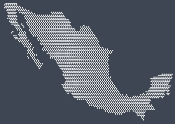 Mappa Concettuale Isolata Del Messico Dai Punti Territorio Dello Stato — Foto Stock