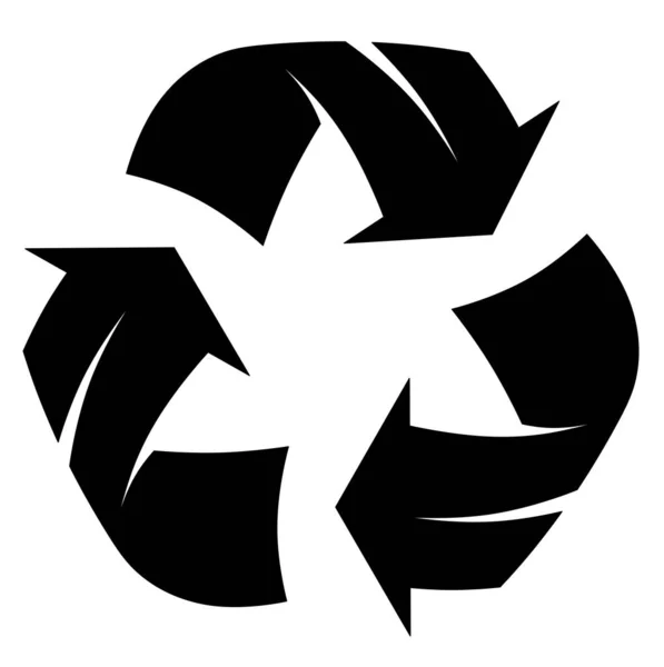Чорний Витягнутий Знак Переробки Догляд Довкіллям — стокове фото