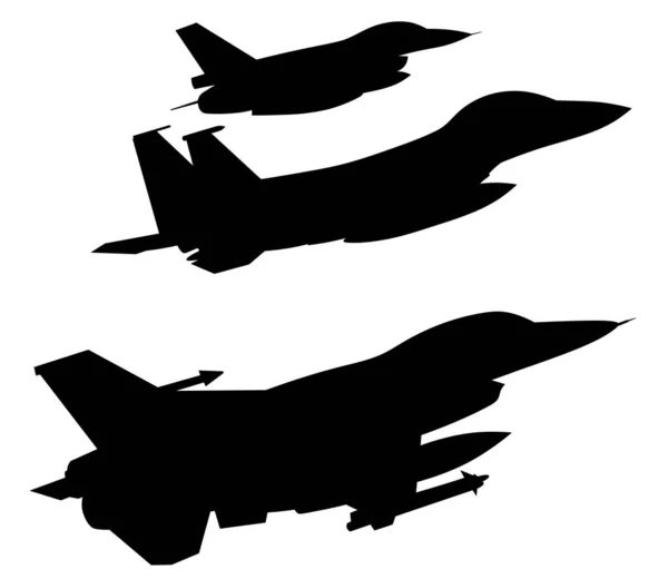 Sylwetka Grupy Latających Bombowców Lotnictwo Wojskowe Atak Powietrzny Wojna Trzy — Zdjęcie stockowe