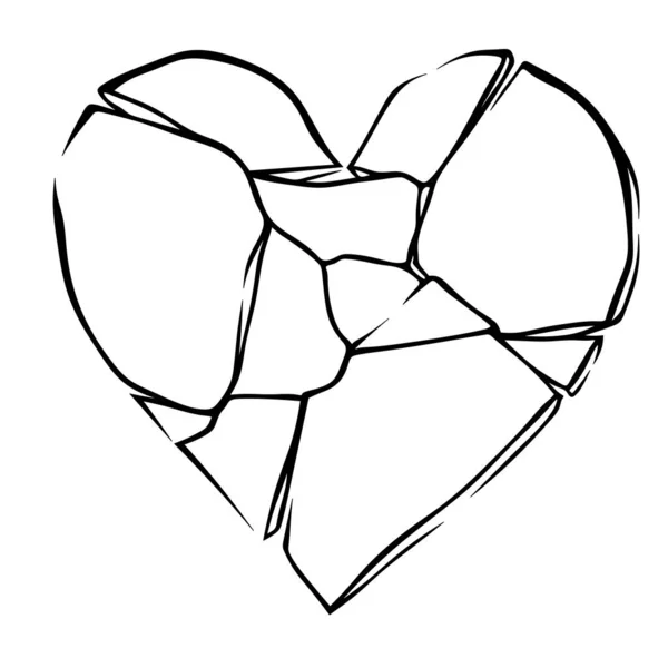 Разбитое Сердце Неудачная Любовная Идея День Святого Валентина — стоковое фото