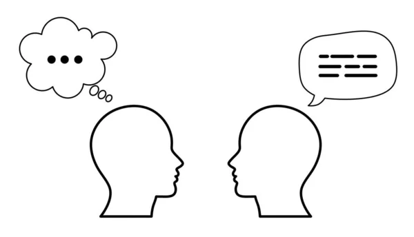 Ikonen Von Menschen Kommunizieren Miteinander Businessplan Diskussionskonzept Ihren Standpunkt Zum — Stockfoto