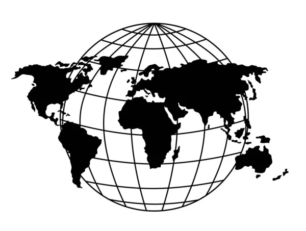 Globe Noir Futuriste Avec Carte Planète Globe Vue Sur Amérique — Photo