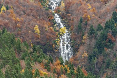 Bujaruelo 'daki Escusaneta vadisinde, Ordesa Ulusal Parkı' nda yüksek bir şelale..