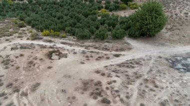 Alicum Hamamlarının Dolmenlerinin havadan görünüşü, Villanueva de las Torres