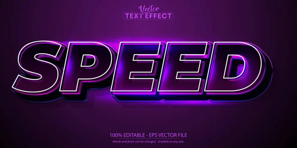 stock vector Speed text effect on dark purple background. Editable sport and racing text style. 