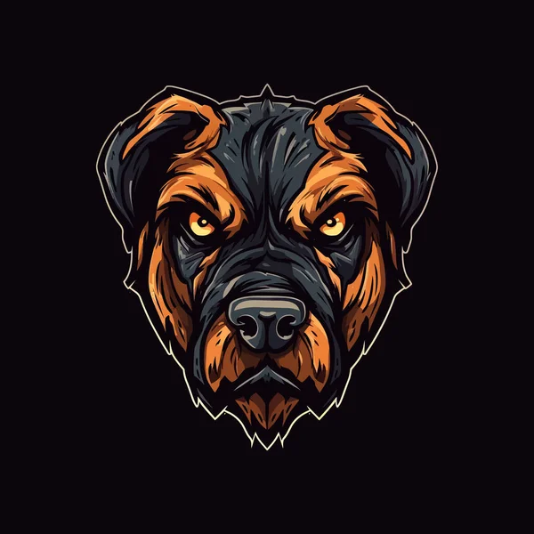 Ένα Λογότυπο Ενός Σκύλου Ζόμπι Κεφάλι Σχεδιαστεί Esports Εικονογράφηση Στυλ — Διανυσματικό Αρχείο