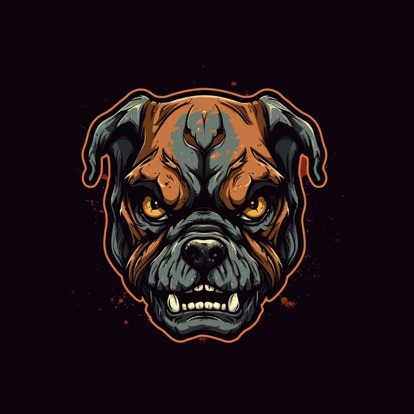 Een Logo Van Een Zombie Hond Hoofd Ontworpen Esports Illustratie — Stockvector