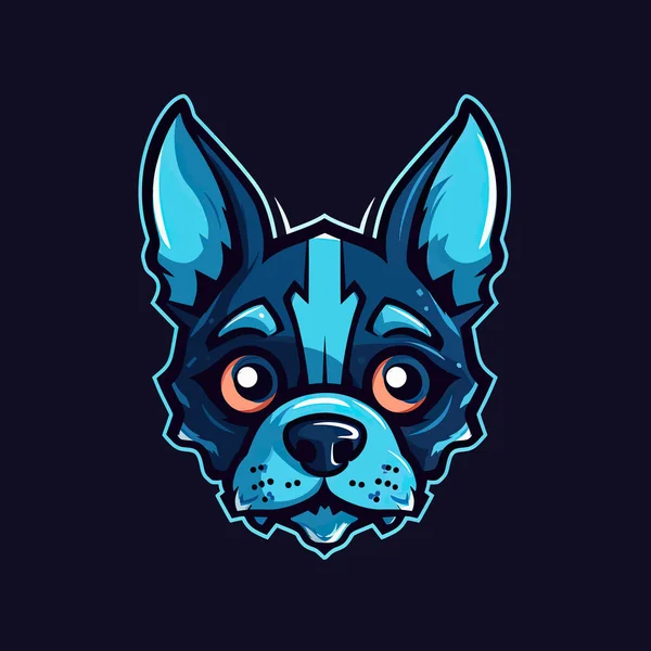 Een Logo Van Een Hond Hoofd Ontworpen Esports Illustratie Stijl — Stockvector
