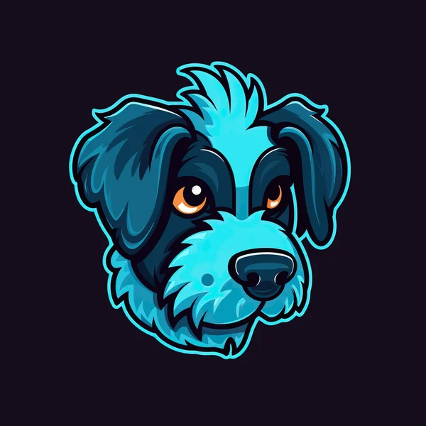Logo Dogs Head Designed Esports Illustration Style Mascot Design — Stock Vector