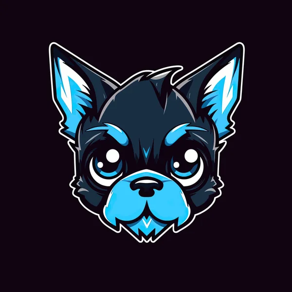 Logotipo Una Cabeza Perro Diseñado Esports Diseño Mascota Estilo Ilustración — Vector de stock