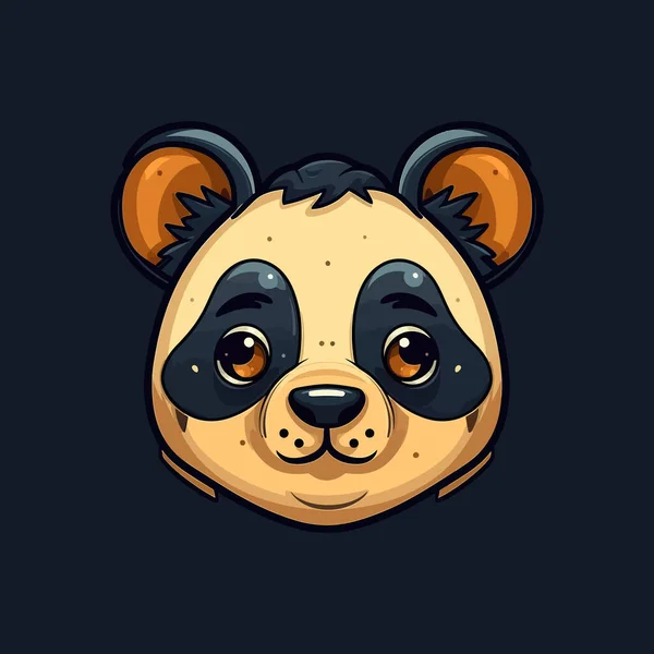 Logo Cabeza Panda Diseñado Esports Ilustración Estilo Mascota Diseño — Archivo Imágenes Vectoriales