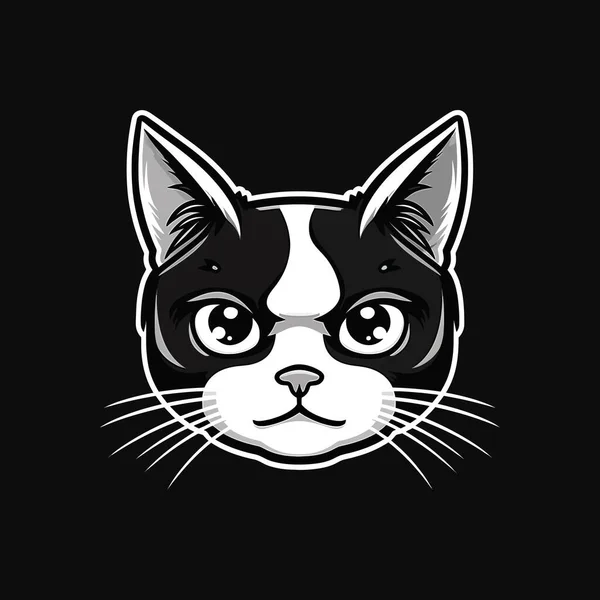 Logo Cat Head Designed Esports Illustration Style Mascot Design — Stock Vector