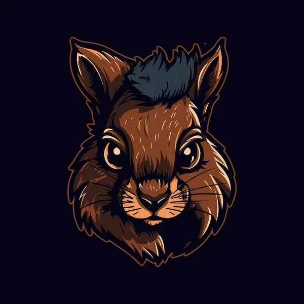 Logo Eines Wütenden Eichhörnchens Esports Illustration Stil Maskottchen Design Entworfen — Stockvektor