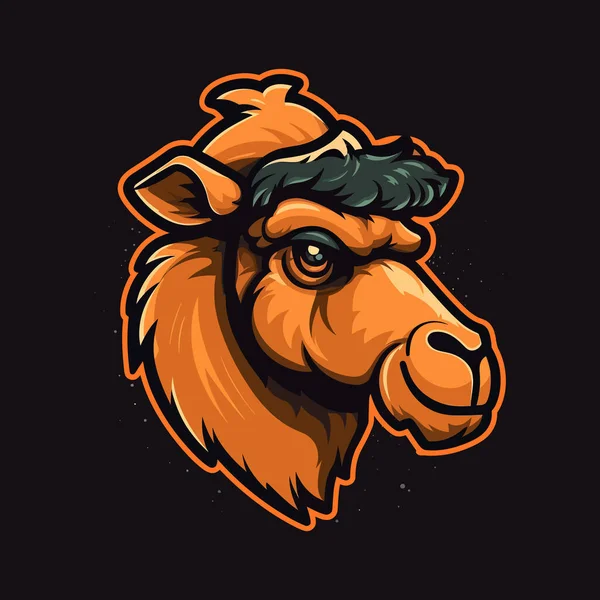 Logotipo Una Cabeza Camello Diseñado Esports Diseño Mascota Estilo Ilustración — Archivo Imágenes Vectoriales