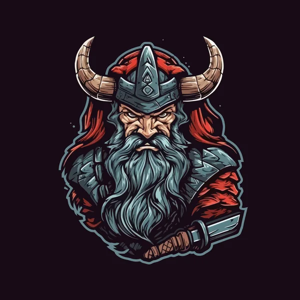 Logo Viking Designet Esports Illustration Stil Maskot Logo – Stock-vektor