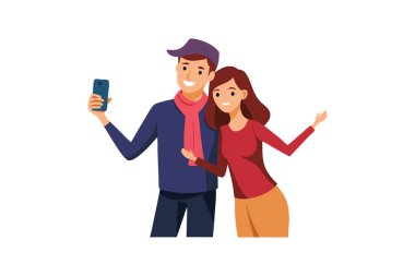 Arkadaşlar birlikte selfie çekiyorlar.