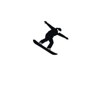 Snowboard sporcusu havada poz veriyor..