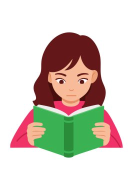 İllüzyon, kahverengi saçlı bir kızın yeşil bir kitabı dikkatle okuduğunu gösteriyor. Odaklanmış öğrenme ve konsantrasyonu sembolize ediyor. Sakin bir ruh hali..