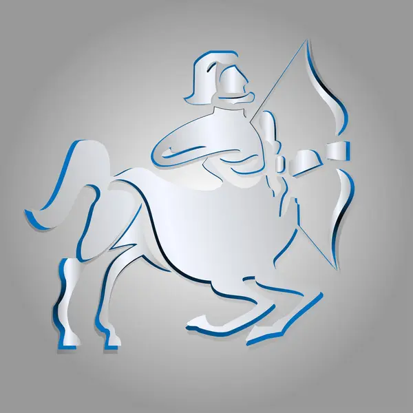 Vektör simgesi burç simgesi Yay burcu 