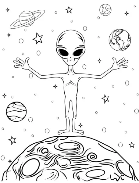 Uzaylıların çizgi film boyama kitabı. 