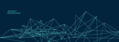 Bağlantı arka planı. Noktalar ve çizgiler ile ağ konsepti. Vektör illüstrasyonu