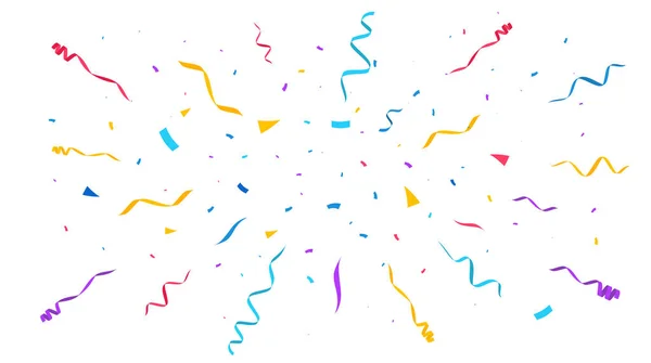 Confetti Sprack Bakgrund Festlig Bakgrund Partydesign Med Färgglada Konfetti Vektorillustration — Stock vektor
