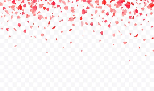 Серця Форма Конфетті Фон День Святого Валентина Векторний Дизайн Шаблону — стоковий вектор