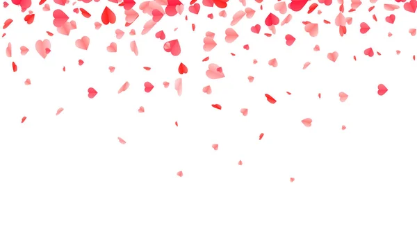 Сердца Формируют Конфетти Фон День Святого Валентина Векторный Дизайн Шаблона — стоковый вектор