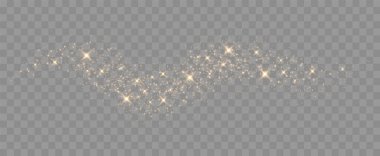 Gold Light. Vector Glitter Particles. Shining Bokeh clipart