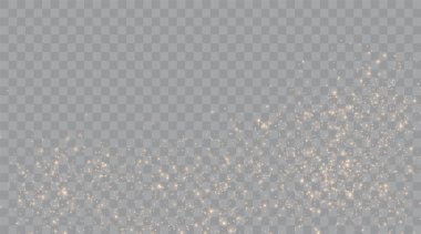 Altın ışık. Vektör Parıltısı Parçacıkları. Parlayan Bokeh